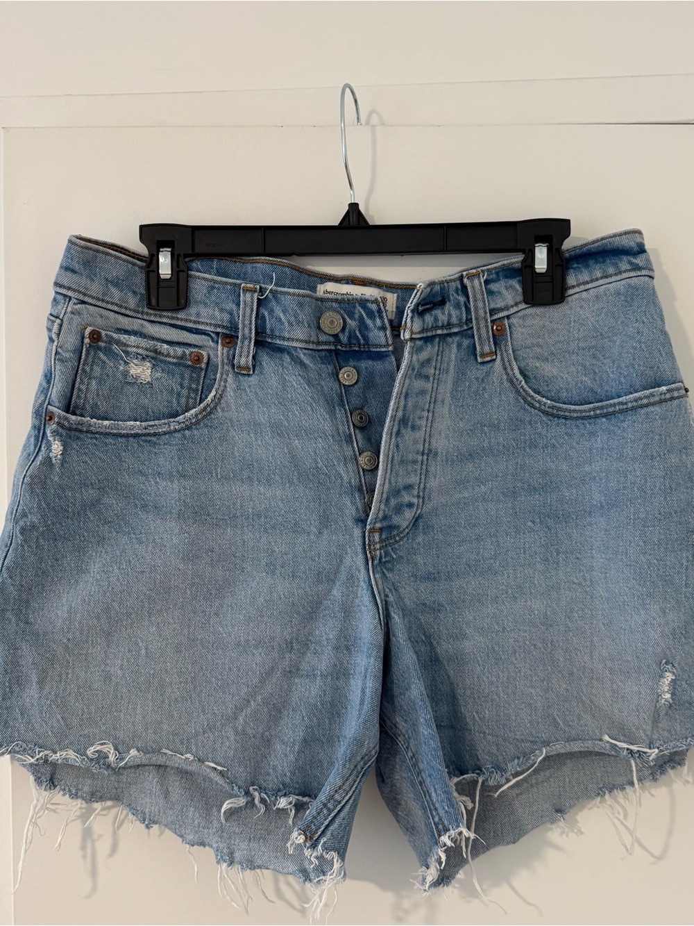 Abercrombie & Fitch Curve Love 90s Baggy Jean Shorts, Size 10